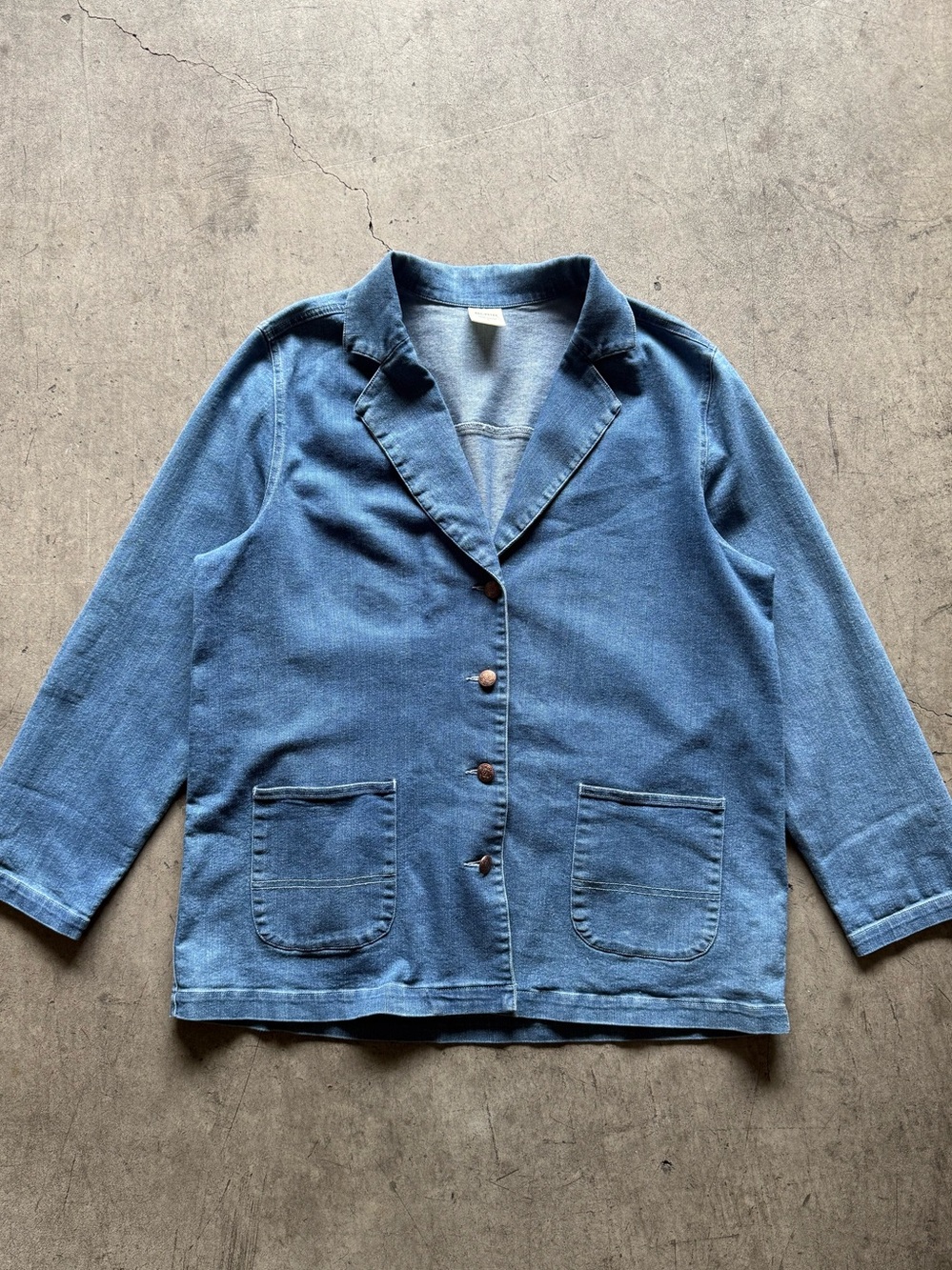 Blair - Vintage - Blazer Light Blue Denim Jacket - Women - Size L